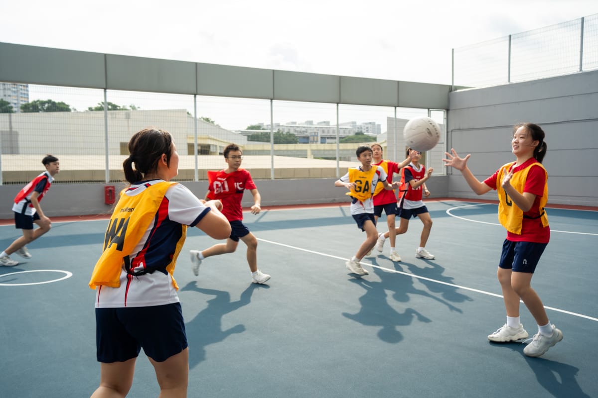 Students having a ball